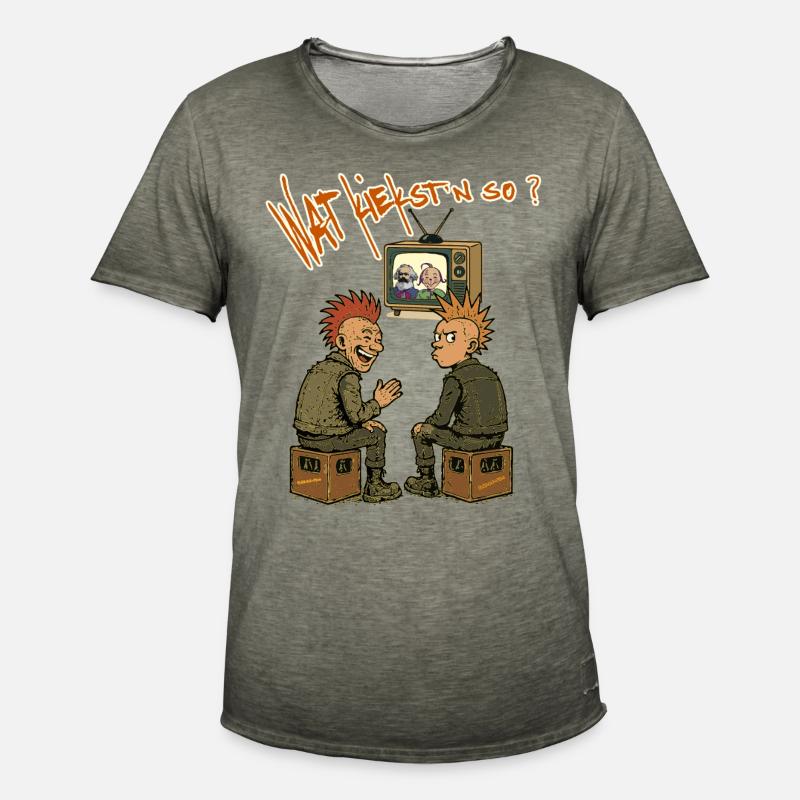 Marx & Moritz - Männer Vintage T-Shirt - Vintage Khaki