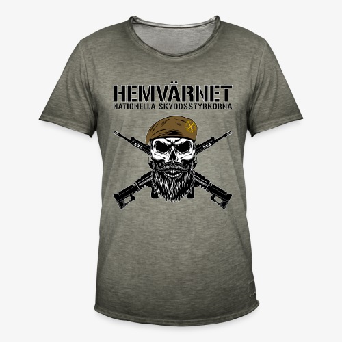 Hemvärnet - Dödskalle med Ak 4C - Vintage-T-shirt herr