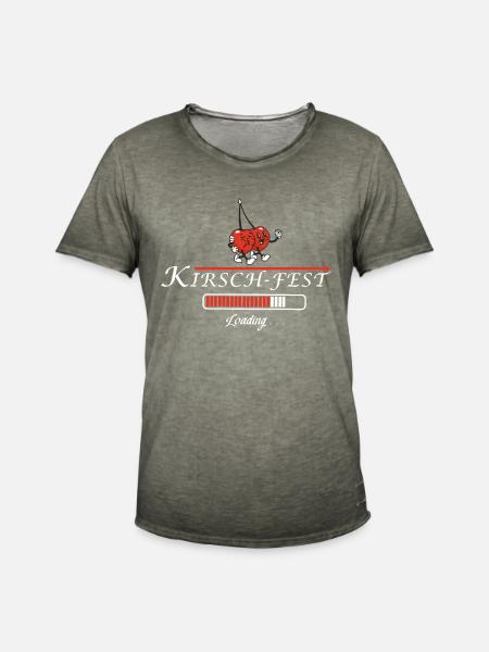 Kirschen Loading Kirschfest - Männer Vintage T-Shirt - Vintage Khaki