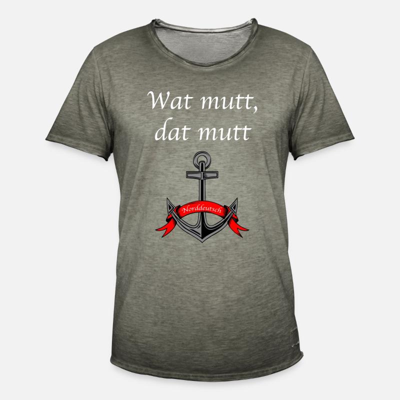 Wat mutt dat mutt - Männer Vintage T-Shirt - Vintage Khaki