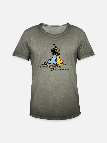forever friends - Men's Vintage T-Shirt - vintage khaki