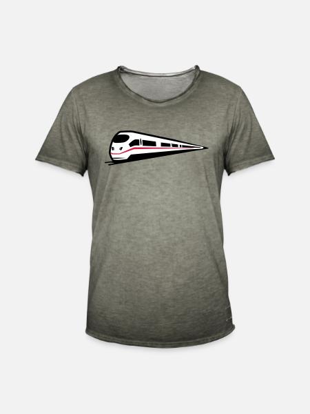 Train railway ice - Men's Vintage T-Shirt - vintage khaki