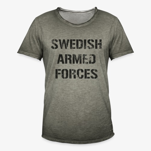 SWEDISH ARMED FORCES - Sliten - Vintage-T-shirt herr