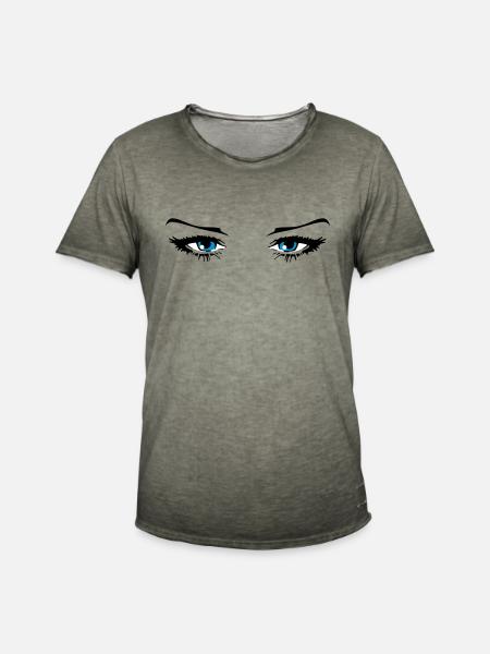 Augen frau schön - Männer Vintage T-Shirt - Vintage Khaki
