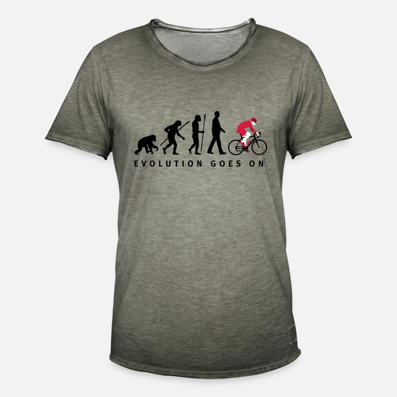 evolution_radfahrer_052012_d_3c - Männer Vintage T-Shirt - Vintage Khaki