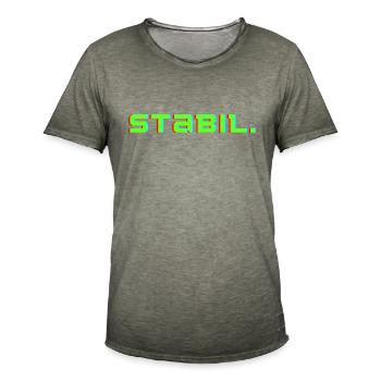 Stabil - Lustige - Männer Vintage T-Shirt - Vintage Khaki - Vorne