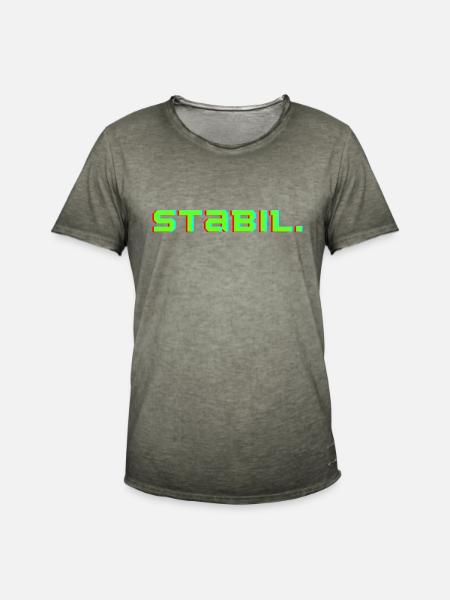 Stabil - Lustige - Männer Vintage T-Shirt - Vintage Khaki