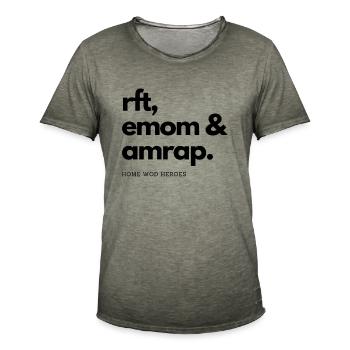 rft emom & amrap - Männer Vintage T-Shirt - Vintage Khaki - Vorne - Jose (178cm)