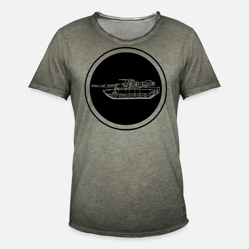 Panzer M1 Abrams Kreis - Männer Vintage T-Shirt - Vintage Khaki