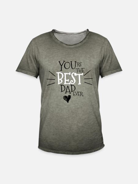 Best dad ever - Men's Vintage T-Shirt - vintage khaki