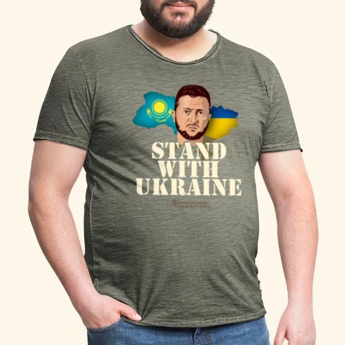 Ukraine Kasachstan - Männer Vintage T-Shirt