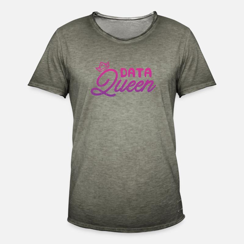 Data Queen - coding - Men's Vintage T-Shirt - vintage khaki