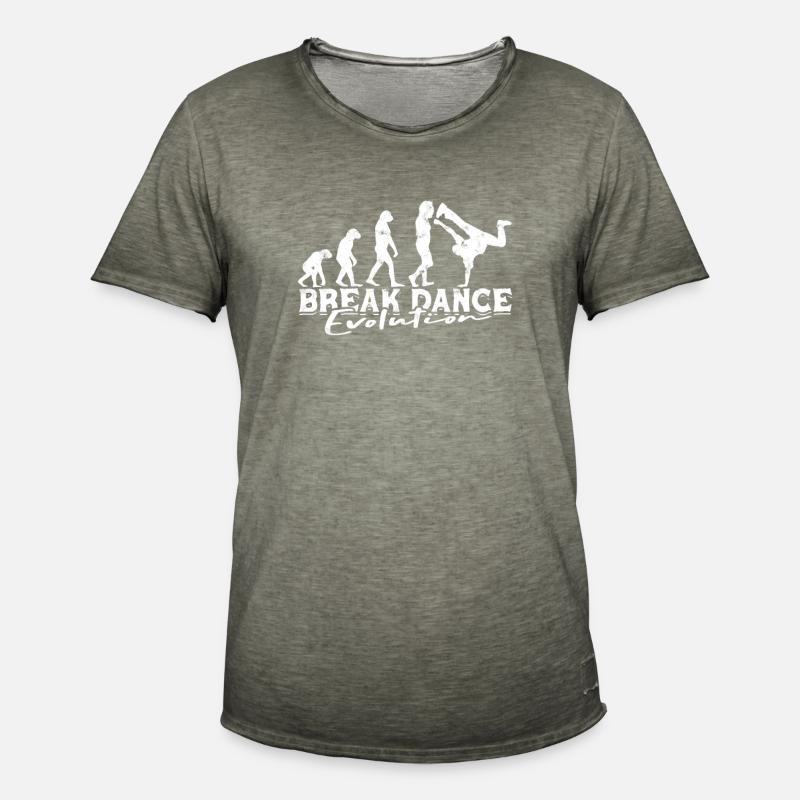 Break Dance Evolution - tumbling - T-shirt vintage Homme - vintage kaki