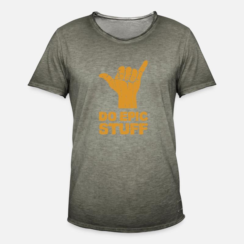 Do Epic Stuff - Surfer - Männer Vintage T-Shirt - Vintage Khaki