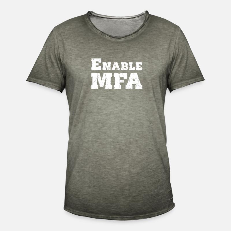 Enable MFA - software engineer - Men's Vintage T-Shirt - vintage khaki