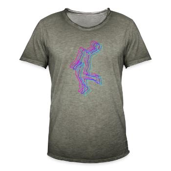 Basketball - Baller - Sports Passion - Men's Vintage T-Shirt - vintage khaki - Front - Jose (178cm)