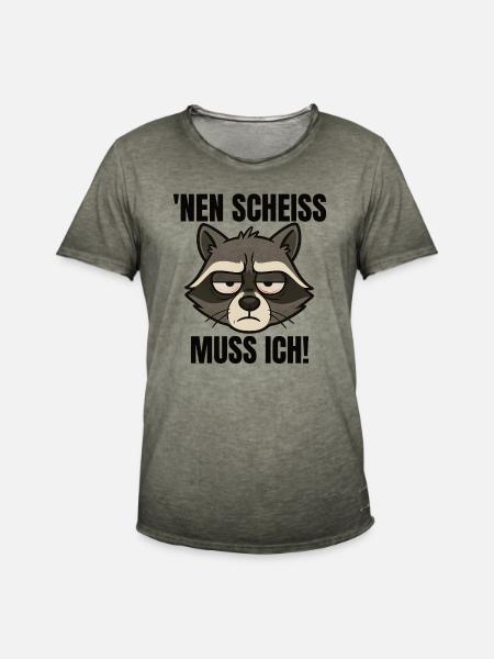 Raccoon I have to shit cheeky saying - Men's Vintage T-Shirt - vintage khaki