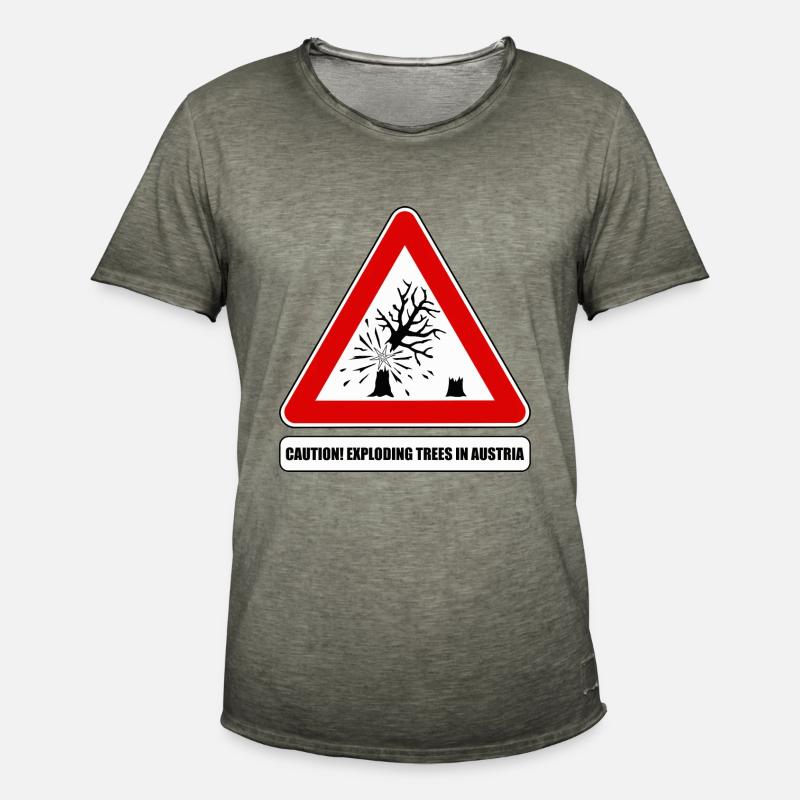 exploding trees, exploding trees Austria - Men's Vintage T-Shirt - vintage khaki