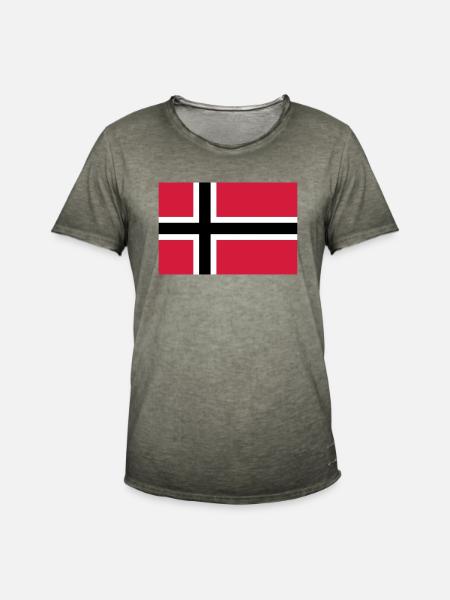 drapeau_norvege - T-shirt vintage Homme - vintage kaki