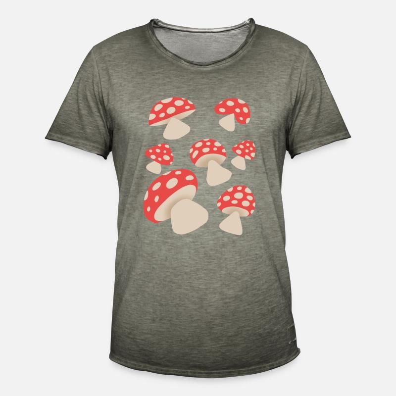 toadstools - Men's Vintage T-Shirt - vintage khaki