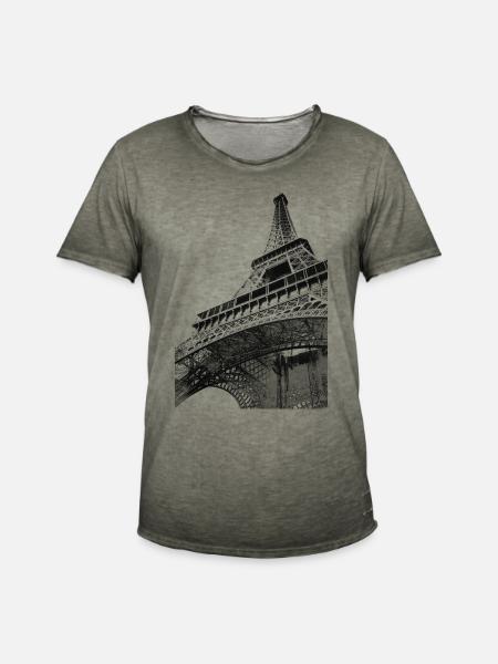 Eiffel Tower - Men's Vintage T-Shirt - vintage khaki