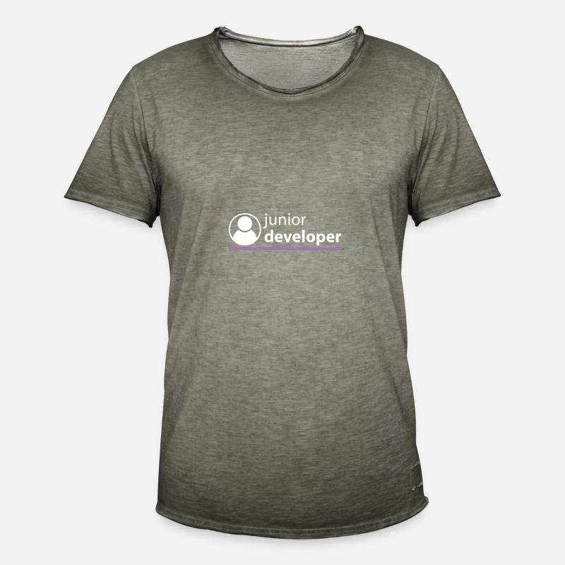 Junior Developer - Men's Vintage T-Shirt - vintage khaki