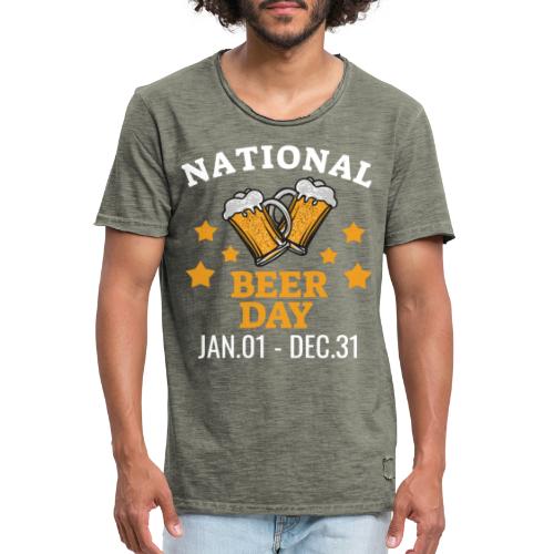 national beer day - Miesten vintage t-paita