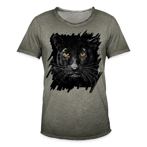 Schwarzer Panther - Männer Vintage T-Shirt
