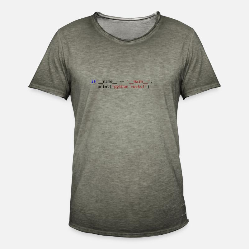 Python rocks - Men's Vintage T-Shirt - vintage khaki