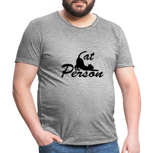 cat person - Männer Vintage T-Shirt