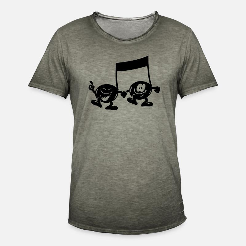note - Männer Vintage T-Shirt - Vintage Khaki