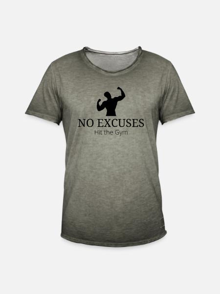 NO EXCUSES Design - Männer Vintage T-Shirt - Vintage Khaki
