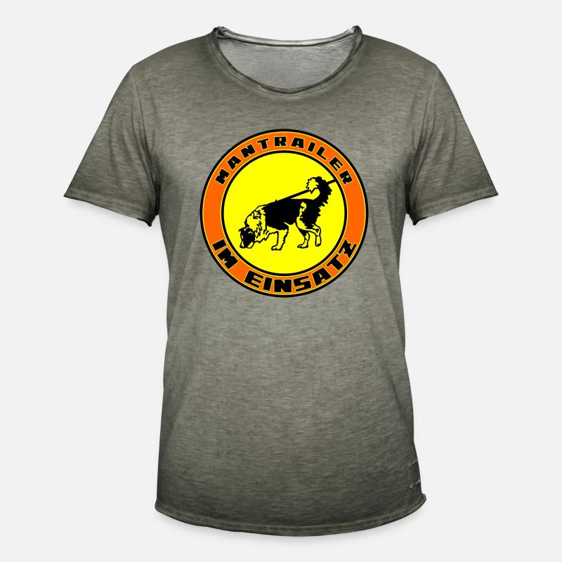 Mantrailer im Einsatz Boder Collie - Männer Vintage T-Shirt - Vintage Khaki