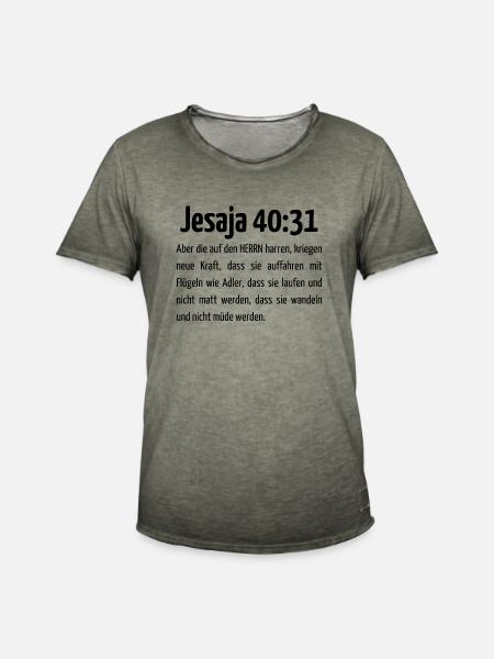 Bibelverse Jesaja - Männer Vintage T-Shirt - Vintage Khaki