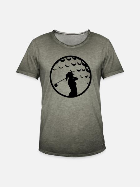 golferin - Männer Vintage T-Shirt - Vintage Khaki
