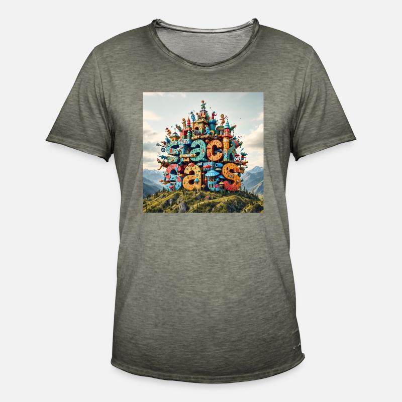 Stack sats - Männer Vintage T-Shirt - Vintage Khaki