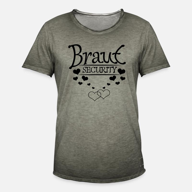 Braut Security mit Herzchen - Männer Vintage T-Shirt - Vintage Khaki