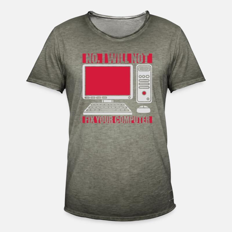 not fix your computer - Männer Vintage T-Shirt - Vintage Khaki