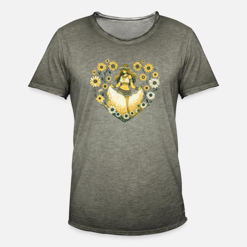 Bauchtänzerin Daisy - Männer Vintage T-Shirt - Vintage Khaki