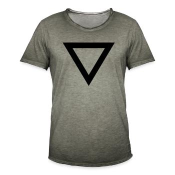 triangle - T-shirt vintage Homme - vintage kaki - Devant - Jose (178cm)