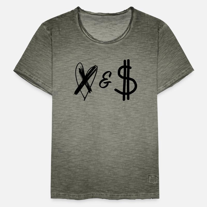 Liebe oder Geld Männer Vintage T-Shirt