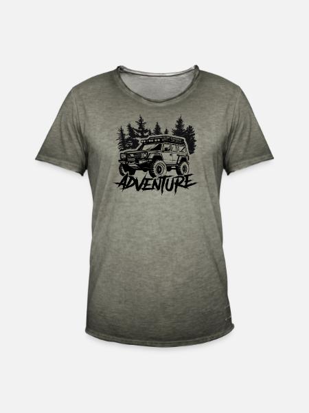Abenteuer 4x4 - Männer Vintage T-Shirt - Vintage Khaki