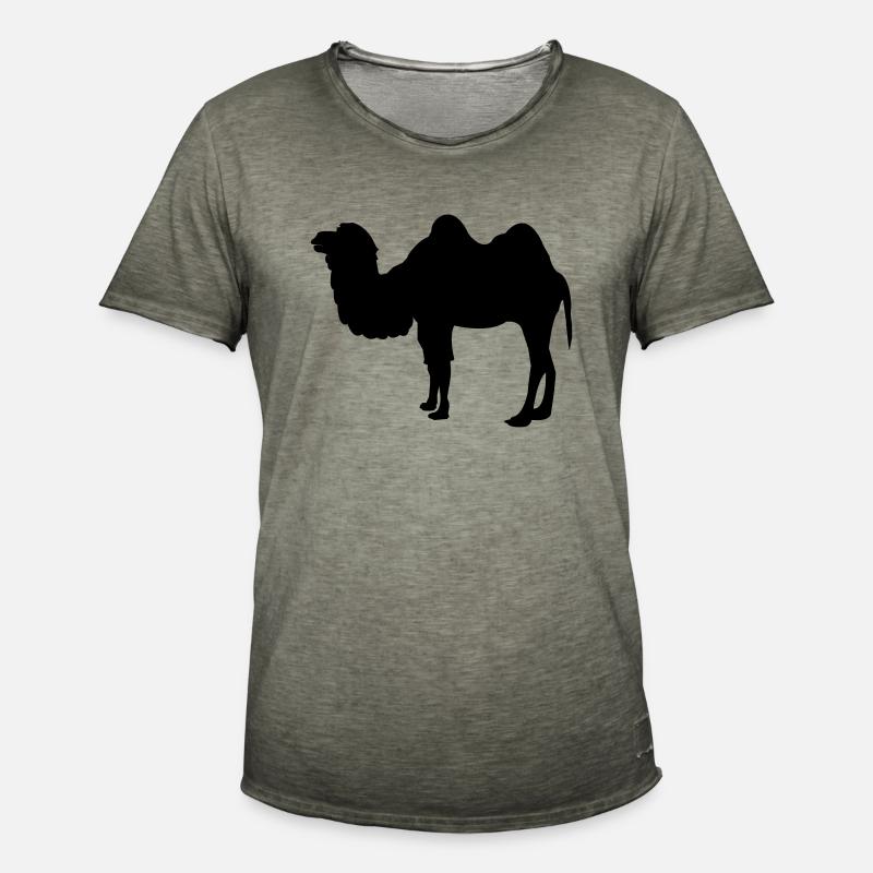 kamel - Männer Vintage T-Shirt - Vintage Khaki