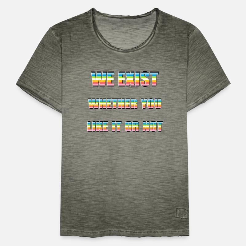 Nous existons - Drapeau queer T-shirt vintage Homme