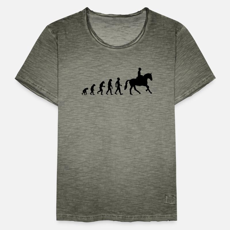 Evolution équitation T-shirt vintage Homme