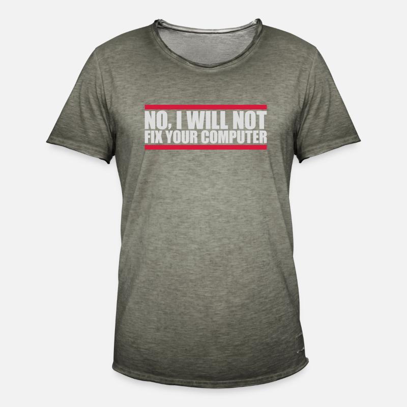 not fix your computer - Men's Vintage T-Shirt - vintage khaki