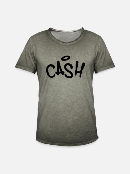 Cash - Männer Vintage T-Shirt - Vintage Khaki