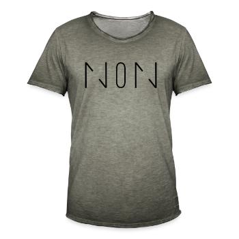 Non-binair - Mannen Vintage T-shirt - vintage khaki - Voor