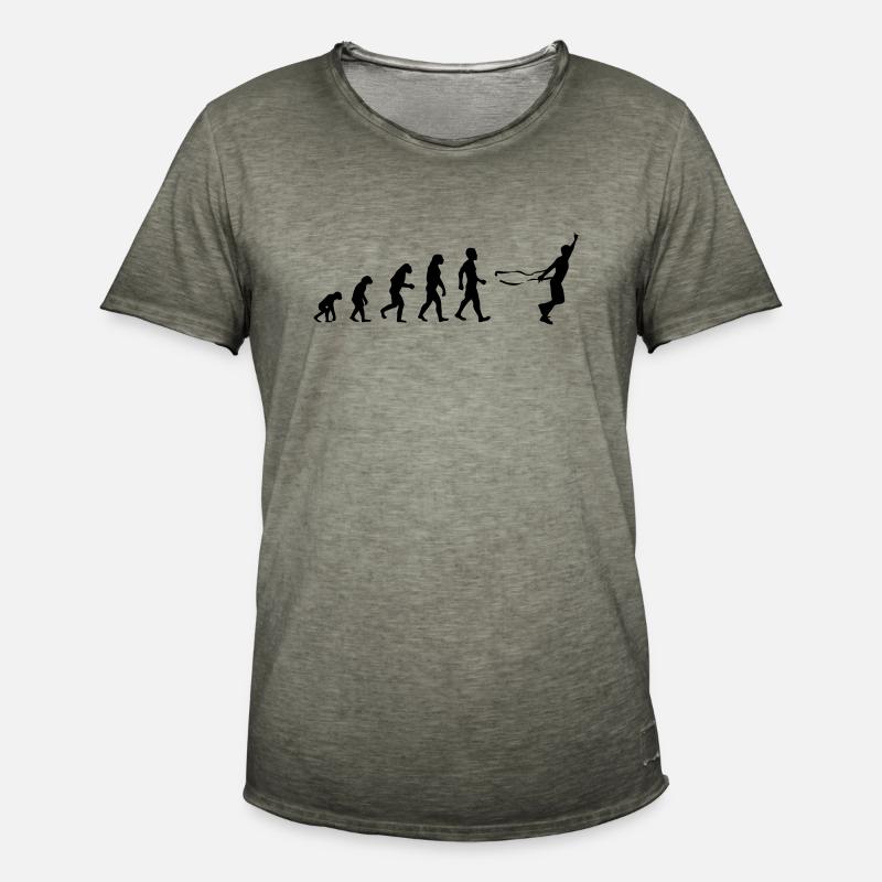 evolution finish Zieleinlauf Sieger Gewinner - Männer Vintage T-Shirt - Vintage Khaki