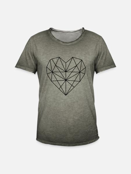 heart - Men's Vintage T-Shirt - vintage khaki